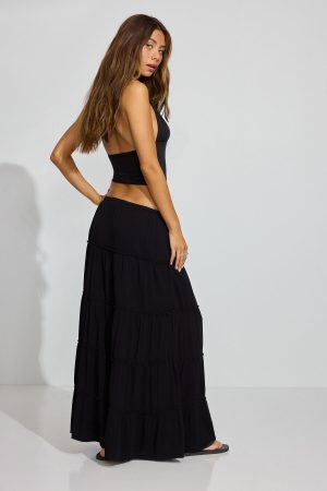 Tiered Maxi Skirt