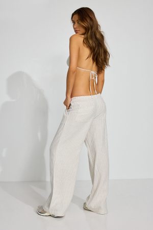 Millie Linen Pull-On Pants