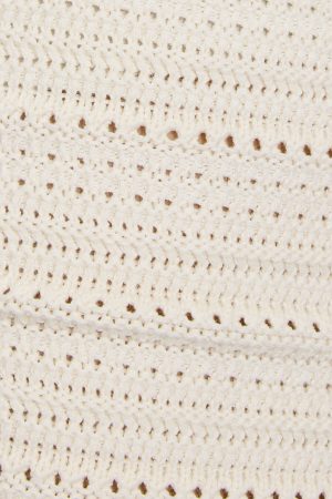 Plunge Neckline Crochet Halter Top