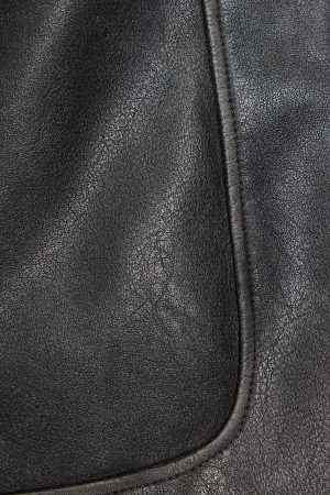 Oversized Faux Leather Worker Jacket