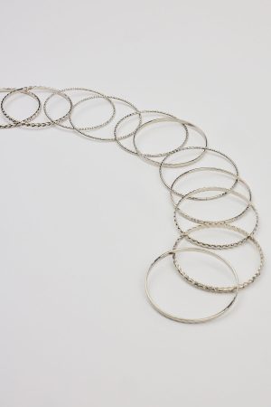 Set of 11 Textured Bangles
