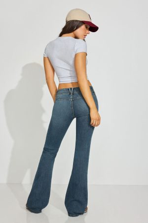 Low Rise Flare Jeans