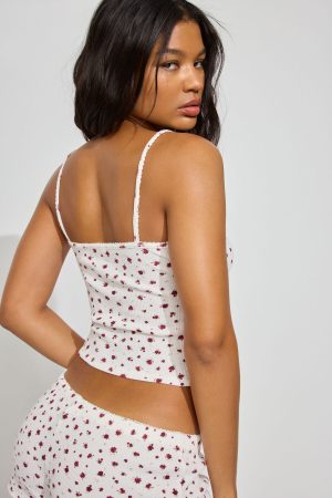 Waffle Picot Cami Top