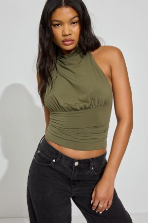 High Cowl Banded Bubble Top