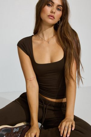 Smooth Open Neck Tee