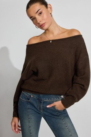 Rory Relaxed Off Shoulder Sweater