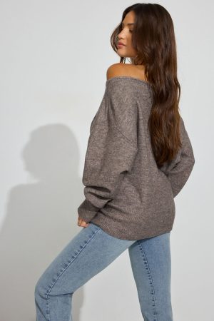 Rory Relaxed Off Shoulder Sweater