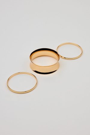 Set of 3 Convex & Wave Bangles