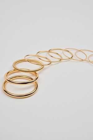 Set of 9 Twisted Bangles